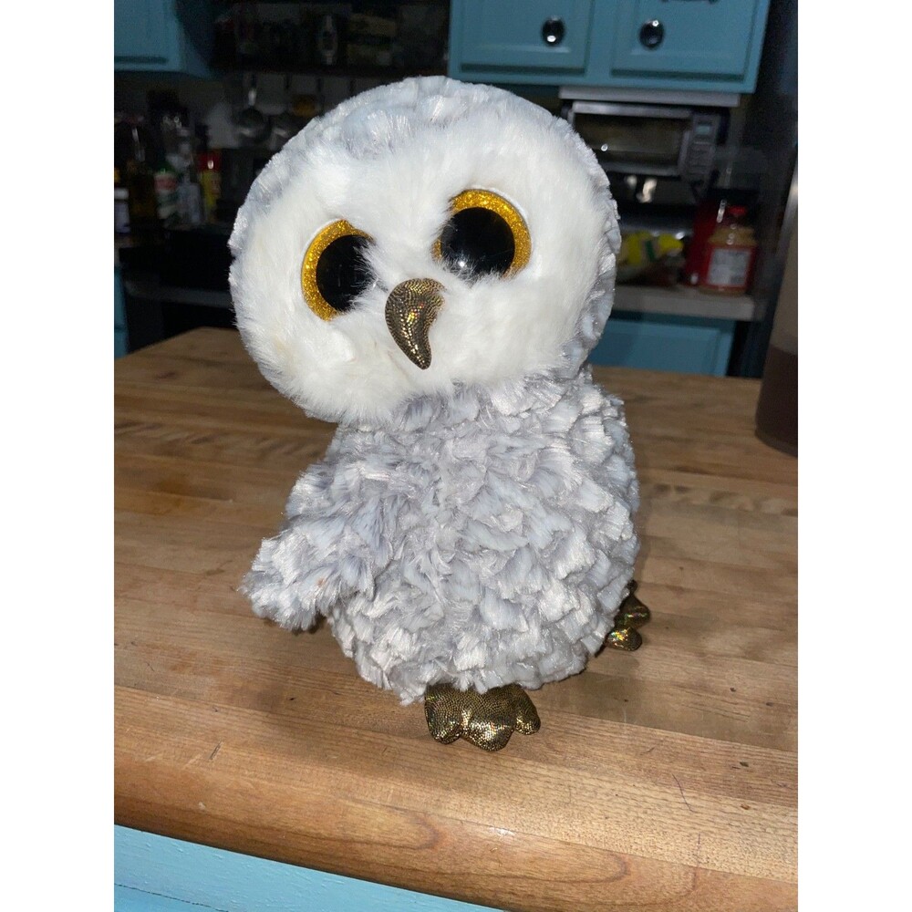 TY Beanie Boos OWLETTE THE GRAY OWL W/ BIG EYES 9" PLUSH STUFFED ANIMAL Toy